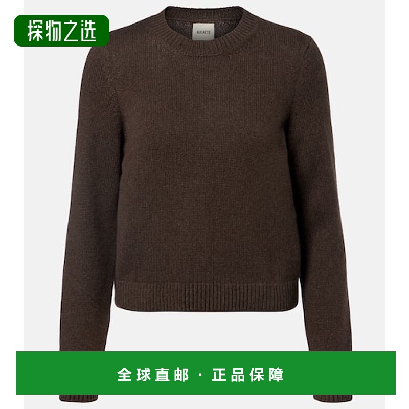 香港直邮KHAITE 女士 Leta 羊绒毛衣 brown棕色 舒适时尚