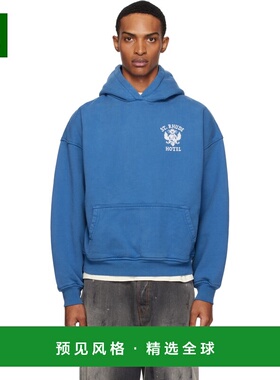 1h可退 香港直邮Rhude 男士 蓝色 St Seal 连帽衫 RHPF25HO01012