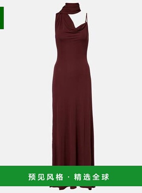 1h可退 香港直邮AYA MUSE 女士 Wisp 垂褶长款连衣裙 red红色 舒