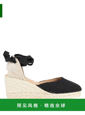 1h可退 香港直邮manebi 女士 帆布面凉鞋 black黑色 舒适时尚