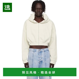 1h可退 香港直邮Entire Studios 男士 灰白色 Cropped Full Zip