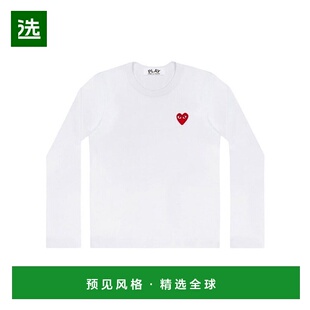 Des T恤 Garcons 红心长袖 AZT1170512White Play 香港直邮Comme