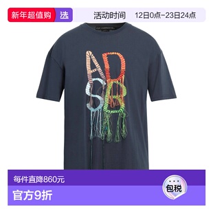 1h可退 香港直邮Andersson Bell 男士 T恤 blue蓝色 舒适时尚