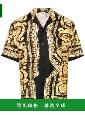 香港直邮Versace 巴洛克印花衬衫 10039261A11896范思哲短袖男装