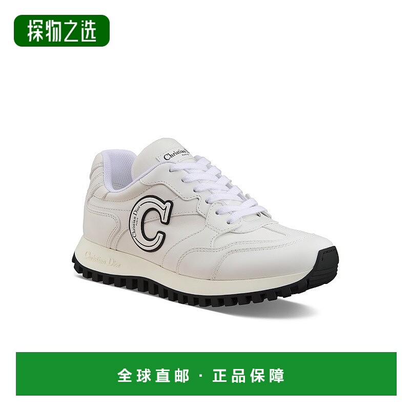 1h可退 欧洲直邮Dior 迪奥 女士白色牛皮运动鞋新款