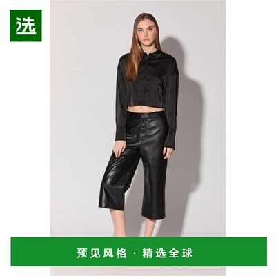 1h可退 【美国直邮】Walter Baker Cooper Pant 七分阔腿裤 黑色