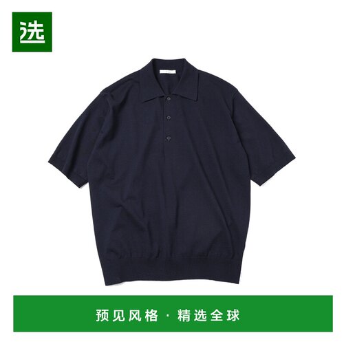 香港直邮AURALEE 男士T恤 A25SP02KANAVY SS2025 黑色 短袖Polo衫