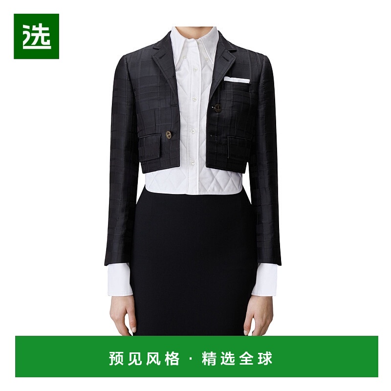 香港直邮Thom Browne 短款高腰运动外套搭配绗缝牛津衬衫 FBR036C