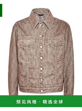 香港直邮Fendi 单排扣牛仔外套 FW0428APSW