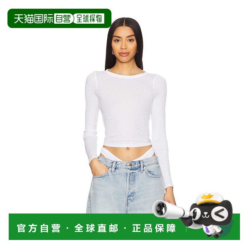 1h可退 香港直邮Alexander Wang 亚历山大·王 女士 Hotfix 长袖T