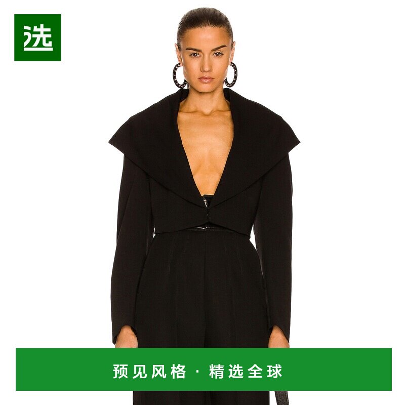 1h可退 香港直邮AlaÏa 女士 连帽短款夹克 AA9V02341T410大衣