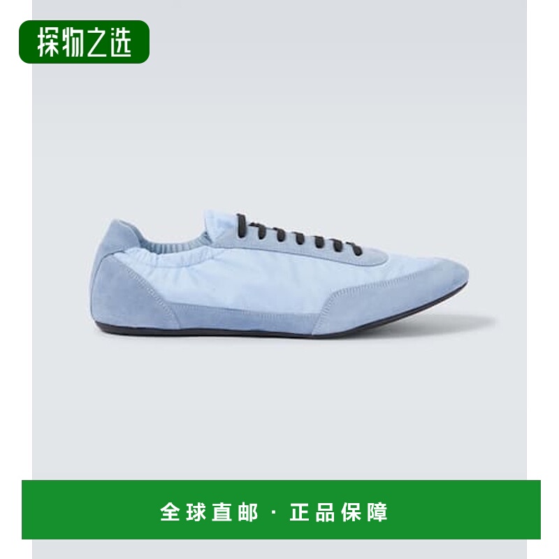 香港直邮Prada 普拉达 男士 Collapse Re-Nylon 绒面革运动鞋