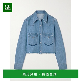 1h可退 香港直邮Fortela 女士 Caracas 磨破短款牛仔布衬衫 WCARA