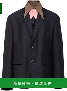 1h可退 香港直邮Prada 普拉达 男士 羊毛单排扣夹克 UGM234S2321W