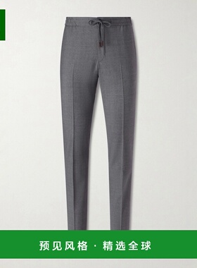 1h可退 香港直邮Slowear 男士 细脚初剪羊毛抽绳裤子 1T00775006C