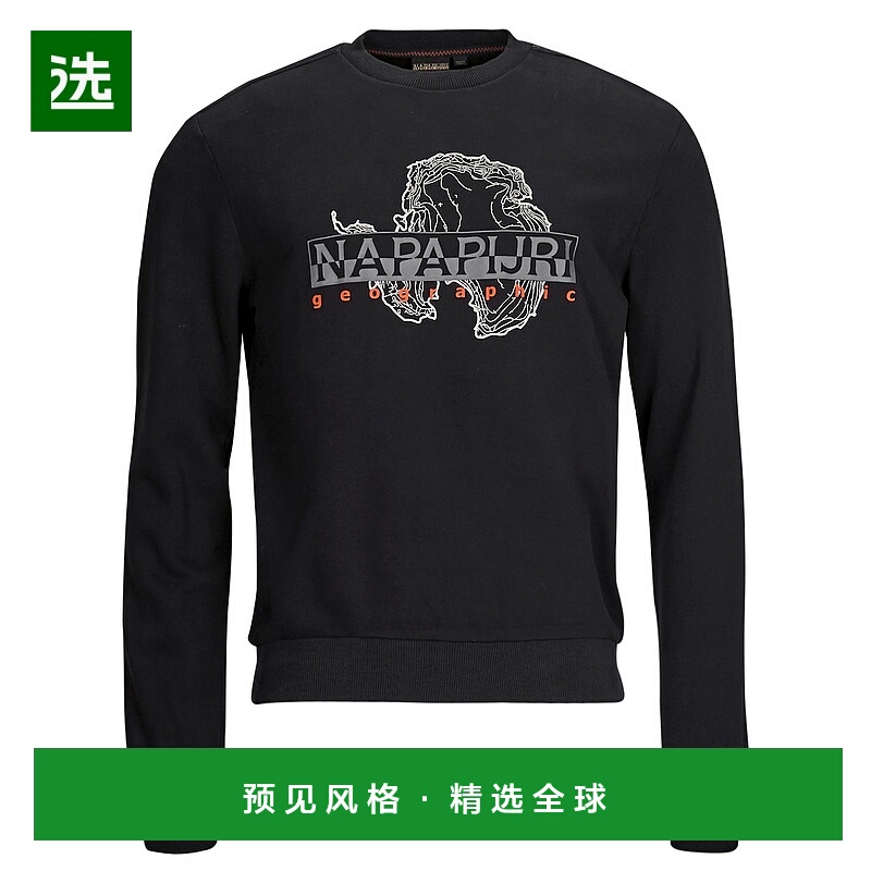 欧洲直邮Napapijri 男士 ICEBERG 卫衣 黑色