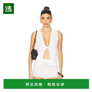 1h可退 香港直邮Weworewhat 女士 前扭纹宽松背心 WWT23301