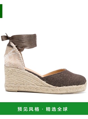 香港直邮CASTANER 女士凉鞋 CARINA64028 SS2025 花色 草编坡跟凉