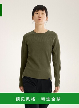 欧洲直邮Arc'teryx 始祖鸟 HALLAM美利奴羊毛圆领衫 女装长袖运动