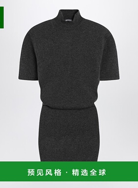 香港直邮Jacquemus 女士 深灰羊毛羊绒连衣裙 25HDRW00713AK00282