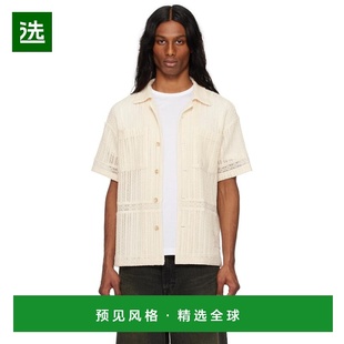 1h可退 香港直邮Andersson Bell 男士 米色 Jacquard Stripe 衬衫
