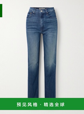 1h可退 香港直邮mother 女士 Rambler 拉链高腰阔腿牛仔裤 109471