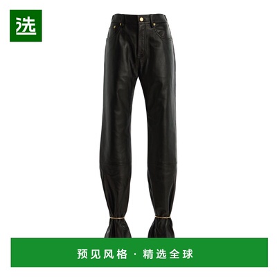 1h可退 香港直邮DARKPARK 女士 Marion Plonge-Leather 翻边直筒