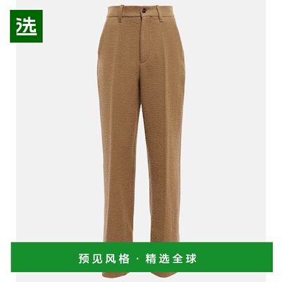 香港直邮The Row 女士 Gustavo 高腰羊毛混纺长裤