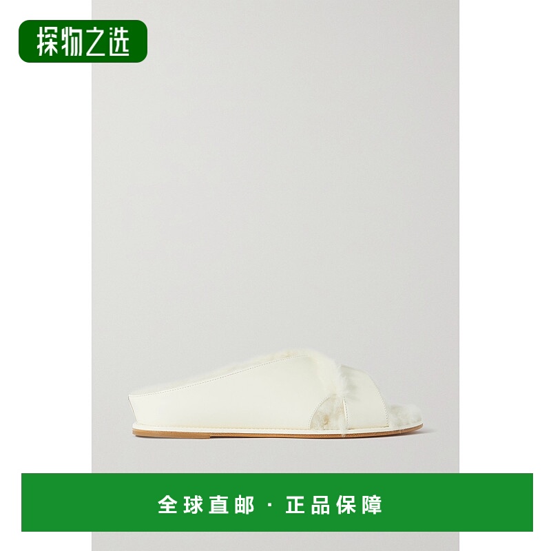 1h可退 香港直邮Gabriela Hearst 女士 Ellington 皮革人造皮草拖