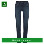 美国直邮 紧身牛仔裤 LIU 1h可退 女士休闲裤 深色水洗 低