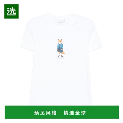 1h可退 香港直邮MAISON KITSUNE 女士 DRESSED 狐狸棉质T恤 PW001