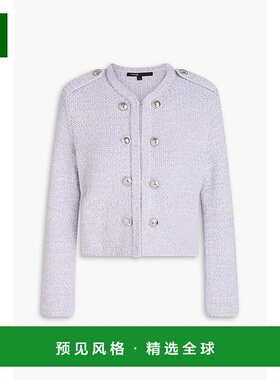 1h可退 香港直邮Maje 女士 珠片精饰针织夹克 MFPCA00492PARME