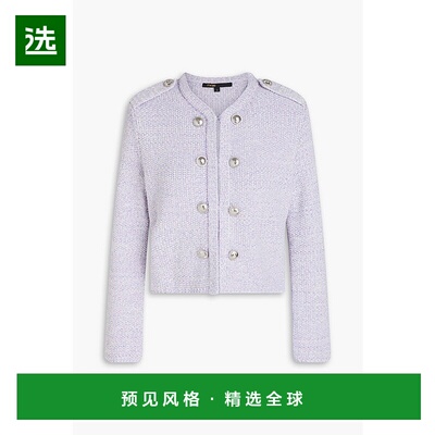 1h可退 香港直邮Maje 女士 珠片精饰针织夹克 MFPCA00492PARME