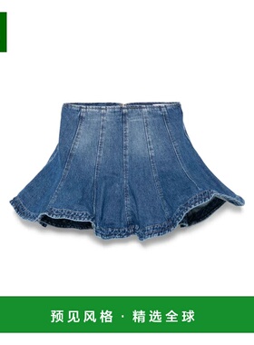 香港直邮MSGM 女士半身裙 3842MDD23125724286 SS2025 蓝色