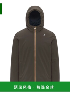 香港直邮K-WAY 男士户外冲锋衣 K6128VWB3A AW2025 军绿色 徽标休