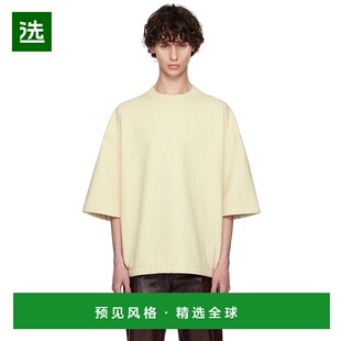 1h可退 香港直邮Jil Sander 吉尔·桑达 男士 黄色垫肩 T 恤 J22G