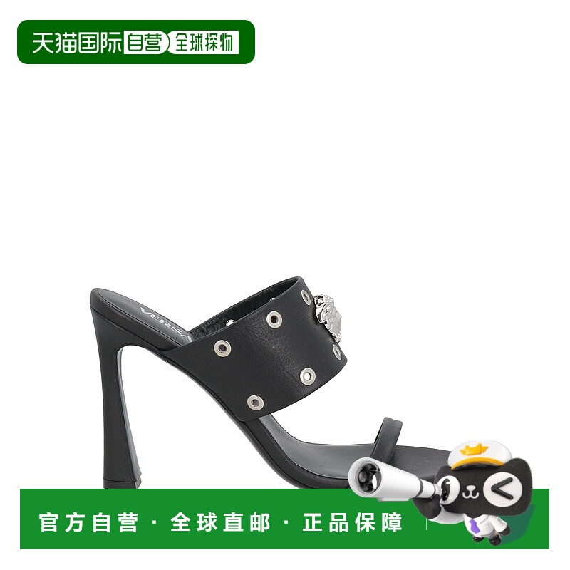 1h可退 香港直邮Versace 范思哲 女士 凉鞋 black黑色 舒适时尚