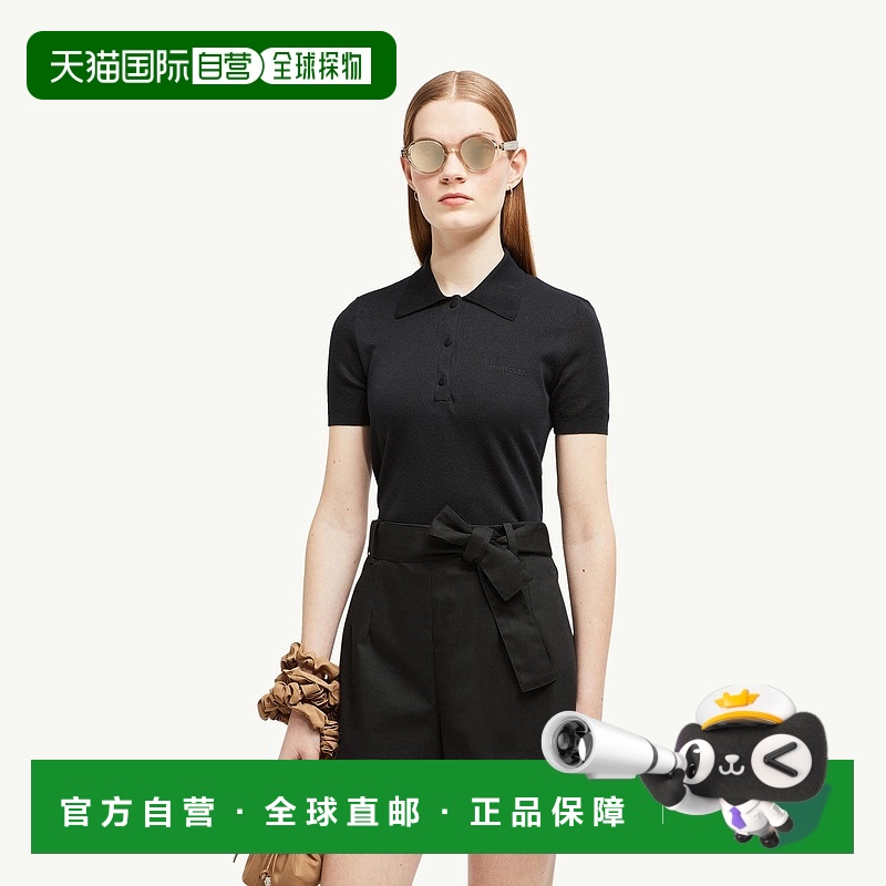 自营欧洲直邮Moncler/盟可睐 刺绣徽标棉质 Polo 衫短袖上衣女装