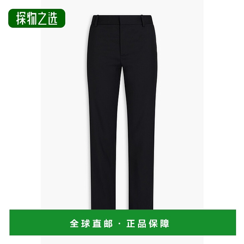 香港直邮NILI LOTAN 女士 Evan 羊毛混纺斜纹布细脚长裤 12317W41