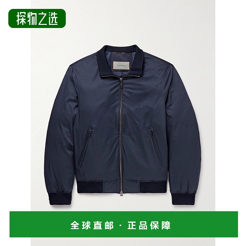 香港直邮Canali 康钠丽 男士 Shell Down 皮革边短夹克 SG03220O4