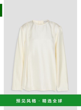 1h可退 香港直邮LOULOU STUDIO 女士 Adalyn 褶裥斜纹丝绸上衣 AD