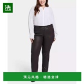 美国直邮 Coated NYDJ 1h可退 Plus Size Marilyn直筒牛仔裤
