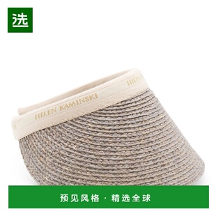 1h可退 香港直邮Helen Kaminski 女士 灰色拉菲草编织帽子 HAT517