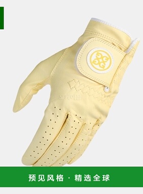 韩国直邮G/Fore手套男款G4MC0G57-SUNSHINE黄色徽标简约时尚保暖