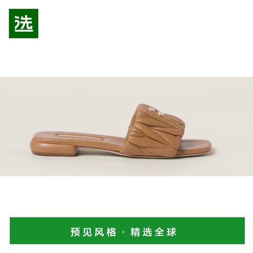 欧洲直邮miu miu 女士 乐福鞋新款