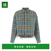 1h可退 R13W7298R658BLIGHTBLUEPLA 流苏衬衫 香港直邮R13 女士