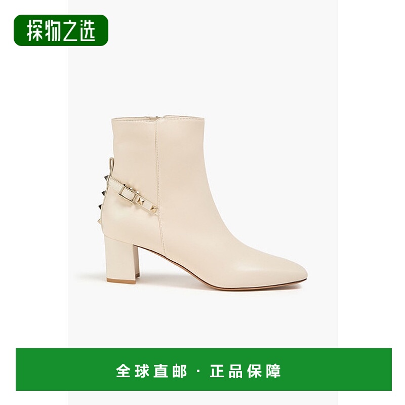 1h可退 香港直邮Valentino 华伦天奴 女士 铆钉皮质短靴 W2S0FJ2N