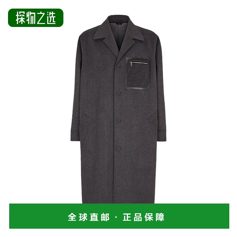 香港直邮Fendi 纽扣长袖大衣 FF0822APOA外套男装