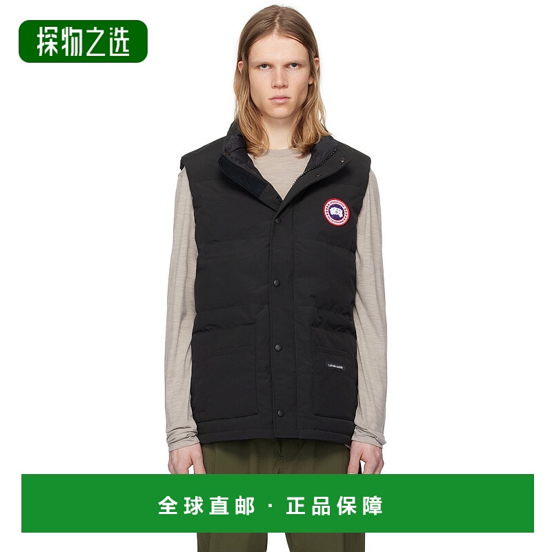 1h可退 香港直邮Canada Goose 加拿大鹅 男士 黑色 Freestyle Cre