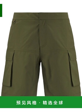 香港直邮K-WAY 男士短裤 K8132BWH11 SS2024 绿色 徽标工装短裤
